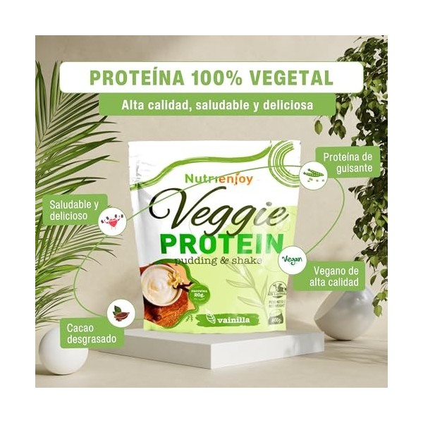 NutriEnjoy - Protéines végétaliennes 800 g | Protéines végétaliennes 100 % végétales de qualité supérieure | Protéines végéta