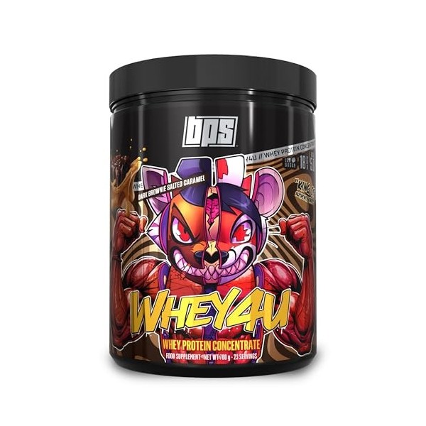 BPS Pharma WH3Y 4U Whey Protein avec isolat 700 g brownie foncé 