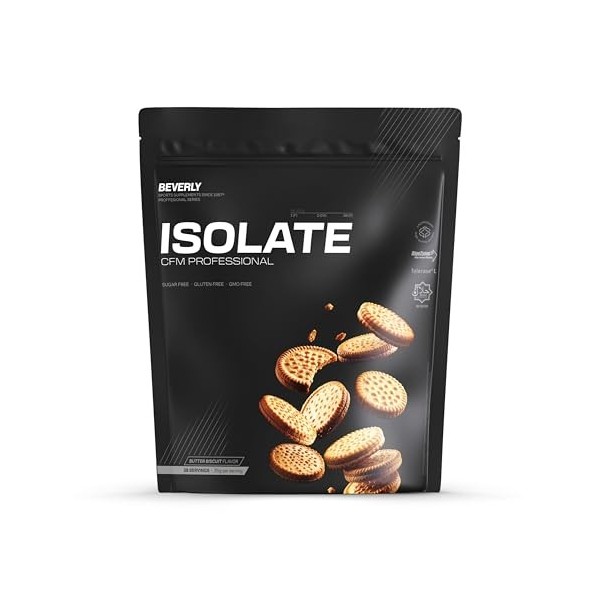 Beverly Isolate CFM - Isolat de protéines de lactosérum Lacprodan - 1 kg - 30 g de protéines par portion - 29 portions - Toni...