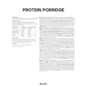 Bulk Mélange de porridge protéiné, non aromatisé, 2,5 kg, lemballage peut varier