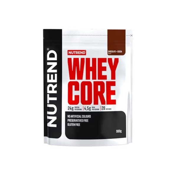 Nutrend Whey Core, Chocolate + Cocoa - 900g Protéines whey