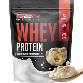 Whey Protein Complex - 1000 g riz au lait - Avec part d’isolat - Protéine instantanée avec BCAA & EAA - German Elite Nutrit