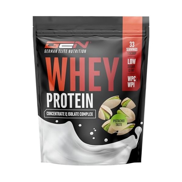 Whey Protein Complex - 1000 g riz au lait - Avec part d’isolat - Protéine instantanée avec BCAA & EAA - German Elite Nutrit