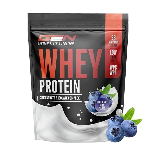 Whey Protein Complex - 1000 g riz au lait - Avec part d’isolat - Protéine instantanée avec BCAA & EAA - German Elite Nutrit