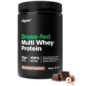 Vilgain Grass-Fed Multi Whey Protein - 77% concentré de lactosérum, isolat et caséine, agit immédiatement après lentraînemen ...