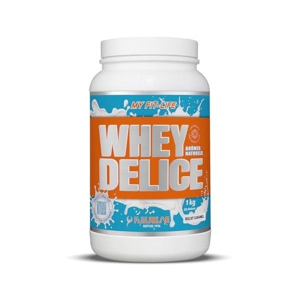 Whey Delice | 100% Whey Protéine labellisée Lacprodan®, jusqu’à 75% de protéine | Construction et Récupération Musculaire | 3