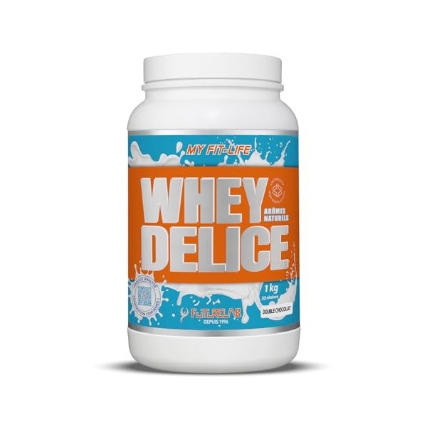 Whey Delice | 100% Whey Protéine labellisée Lacprodan®, jusqu’à 75% de protéine | Construction et Récupération Musculaire | 3