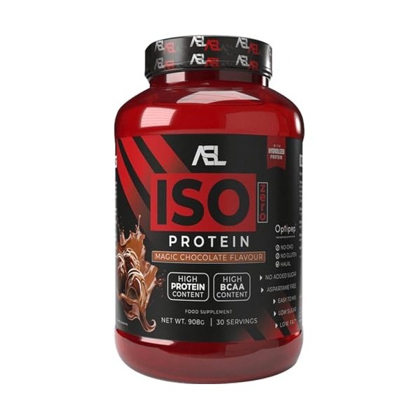 All Sports Labs ISO Zero Protéine Fruits Tropicaux 908g – Isolat & Hydrolysat de Whey – 88% Protéines – Faible en Sucres – Id