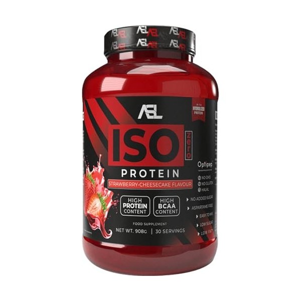 All Sports Labs ISO Zero Protéine Fruits Tropicaux 908g – Isolat & Hydrolysat de Whey – 88% Protéines – Faible en Sucres – Id