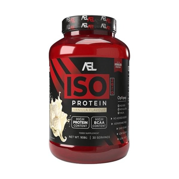 All Sports Labs ISO Zero Protéine Fruits Tropicaux 908g – Isolat & Hydrolysat de Whey – 88% Protéines – Faible en Sucres – Id