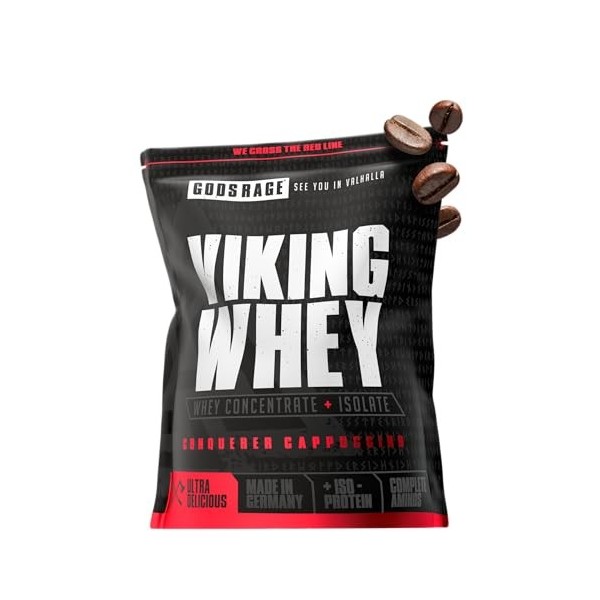 GODSRAGE® Poudre de protéines de lactosérum - 23 g de protéines fortes par portion pour le développement musculaire et la for