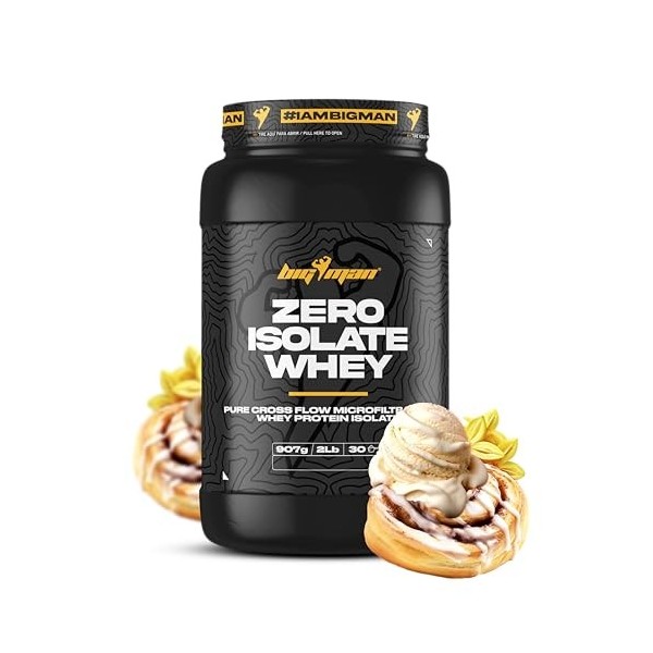 BIGMAN | PROTÉINE ZERO 910 gr VAINILLA CANNELE 2 lb | PROTÉINE ISOLATE | PROTÉINE ASSILÉE | PROTÉINE DASSIMILATION RAPIDE 