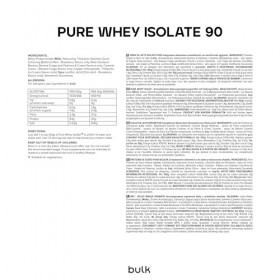 Bulk LIsolat De Whey en Poudre, Protéine, Chocolat Blanc, 1 kg