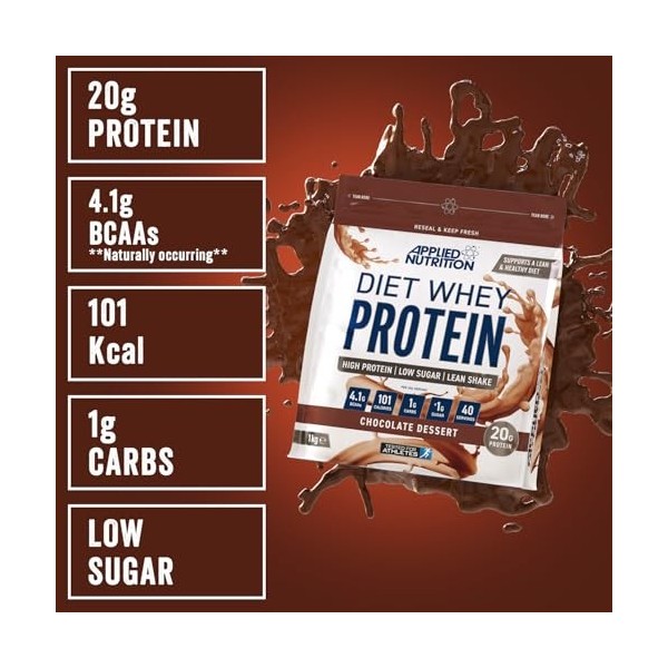 Diet Whey, Chocolate Dessert - 1000g Protéines whey