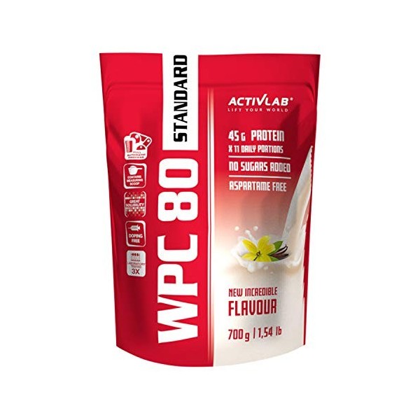 ACTIVLAB - Gainer de Masse Musculaire avec Protéine de Lactosérum Faible en Sucre - 700g Vanille - 23 Rations - musculaire WP