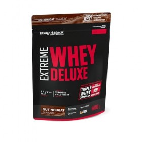 Body Attack Extreme Whey Deluxe Complément pour Sportif Noisette/Nougat 900 g Protéines whey