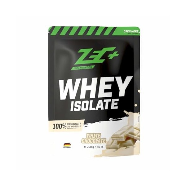 Zec+ Whey Isolate 750g Chocolat blanc - Protéines - Isolat de protéines de lactosérum