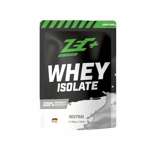 Zec+ Whey Isolate 750g Chocolat blanc - Protéines - Isolat de protéines de lactosérum