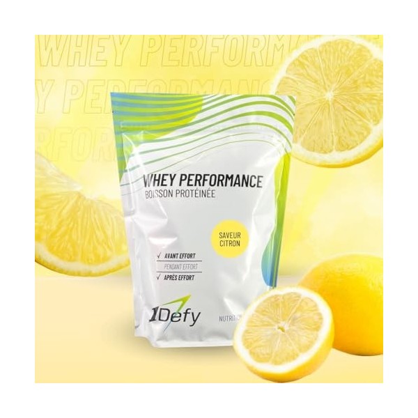 1Defy - Whey Performance - Whey française - Protéine en poudre - 750g - Citron