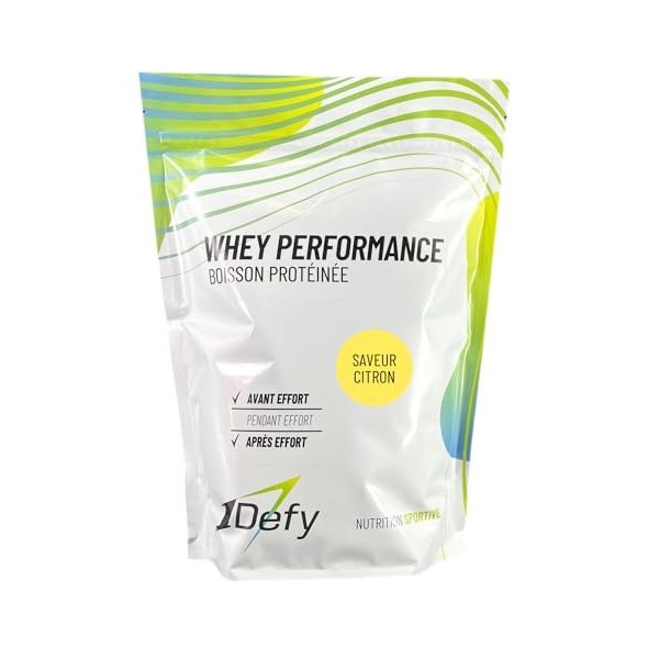 1Defy - Whey Performance - Whey française - Protéine en poudre - 750g - Citron