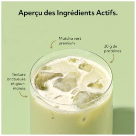 Protein Works - Iced Protein Matcha Latte, Thé Vert Matcha Premium, 26mg Caféine, Riche en Protéines, Sans Sucres Ajoutés, So