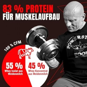 PREMIUM WHEY 90 -Isolat de CFM Whey à 51% & concentré de protéines de WHEY CFM à 49% - GOÛT SUPER - SOLUBILITÉ PARFAITE - 100