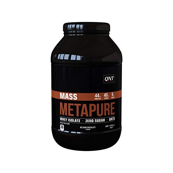 Metapure Whey Protéine Isolate Gainer, Chocolat Belge, 1815 g
