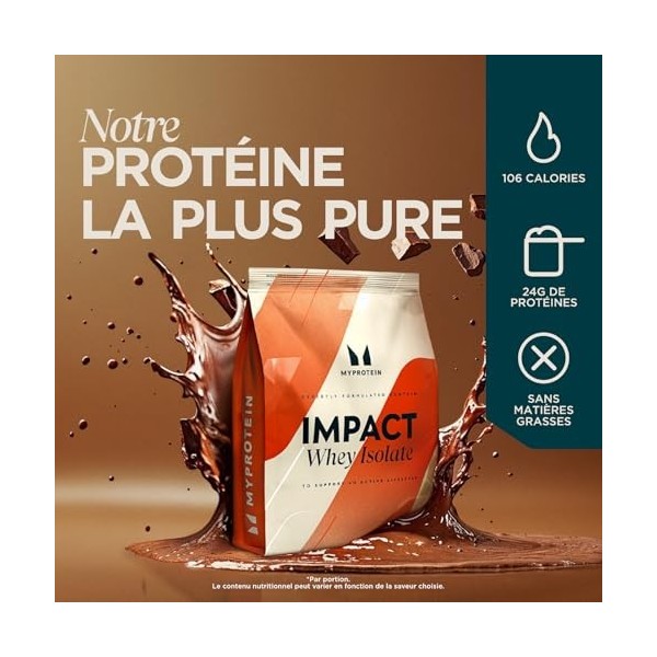 My Protein Impact Whey Isolate Protéine Saveur Chocolate Brownie 1 kg Protéines whey