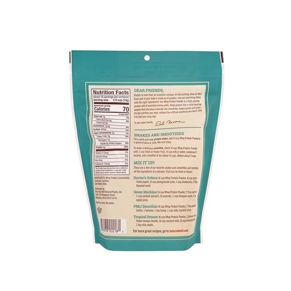 BobS Red Mill - Protéine Whey Concentré - 340 Gr