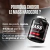 Superset Nutrition | Mass Hardcore 2,25kg | Gainers | Formule choc : glucide complexe + whey + créatine - Chocolat