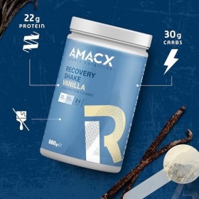 AMACX Recovery Proteine Poudre – 880g – Whey Protein Powder pour une Récupération Musculaire Optimale – Riches en Glucides et
