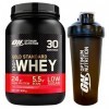 Optimum Nutrition Gold Standard 100 % Whey Protéines en poudre avec acides aminés Fraise 900 g 30 portions + Shaker