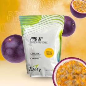 1Defy - PRO 3P - Whey et collagène - Protéines en poudre - Fruit de la passion - 750g