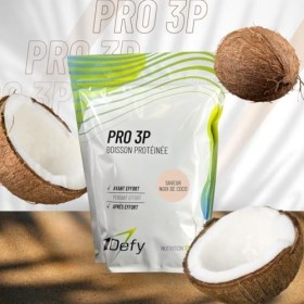 1Defy - PRO 3P - Whey et collagène - Protéines en poudre - Noix de coco - 750g