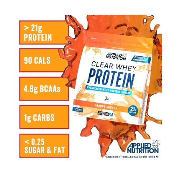 Clear Whey Protein, Orange Squash - 875g Protéines whey
