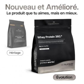 Protein Works | Whey Protein 360 - PLATINUM Innovation, Protéines Whey Isolate, Electrolytes Ajoutés, Enzymes Digestives, Ome