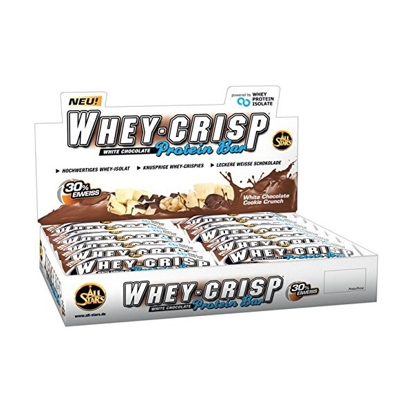 ALL STARS Lactosérum Croustillant 24 Barres Chocolat Blanc Biscuit Crunch