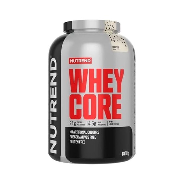 Nutrend Whey Core, Cookies - 1800g Protéines whey