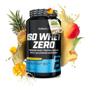 BioTechUSA Iso Whey Zero | Premium Whey Protein Isolate | Grass-Fed | Enzyme-Free | Sugar- and Gluten-free, 908 g, Ananas-man