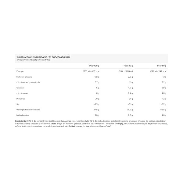 Allnutrition | Whey Protein 2270g | Whey protéine | Saveurs gourmandes - Chocolat Dubaï