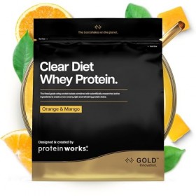 Protein Works | Clear Diet Whey Protein – GOLD Innovation, Poudre de Whey Isolate, Boisson Protéinée Rafraîchissante, Orange 