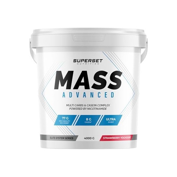 Superset Nutrition | Mass Advanced 4kg | Gainers | Gainer grand format pour encore plus de masse ! - Vanille Crémeuse