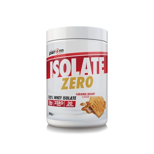 Per4m Isolate Zero Biscuit Caramel 900g – Isolat de protéine zéro goût biscuit caramel pour la récupération musculaire Protéi...