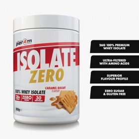 Per4m Isolate Zero Biscuit Caramel 900g – Isolat de protéine zéro goût biscuit caramel pour la récupération musculaire Protéi...