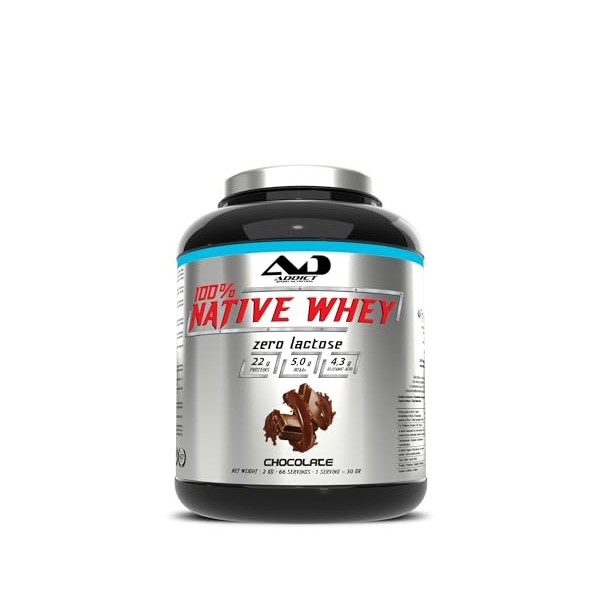 Addict sport nutrition - Protéine whey sans lactose - Protéine pure pour intolérants au Lactose - Native whey à haute concent...