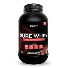 WHEY PROTEIN - Double Chocolat - 1,8 kg - EAFIT - Marque Française N°1 en Nutrition Sportive - 31g de Proteine Whey - BCAA - 