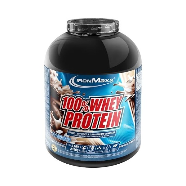 IronMaxx 100% Whey Protein Blueberry Cheesecake – Poudre de protéines de lactosérum hydrosoluble - Riche en protéines - Conti...