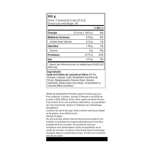 Prozis Pure Native Whey Isolate 900 g Vanille