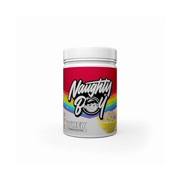 Naughty Boy Poudre de protéine de lactosérum avancée, goût et mixabilité optimaux pour les hommes et les femmes, riche en pro