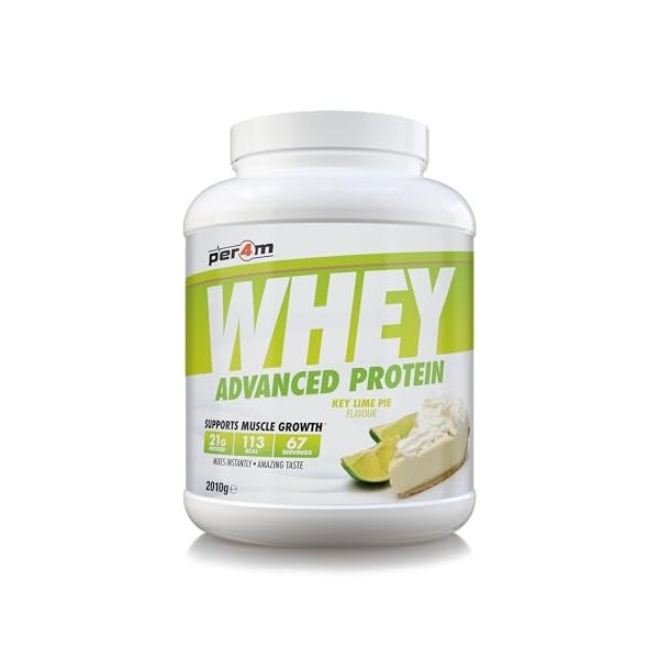Per4m Whey Protéine Tarte au Citron Vert 2,01kg – Protéine whey tarte au citron vert pour la réparation musculaire
